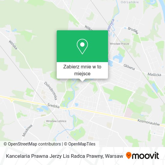 Mapa Kancelaria Prawna Jerzy Lis Radca Prawny