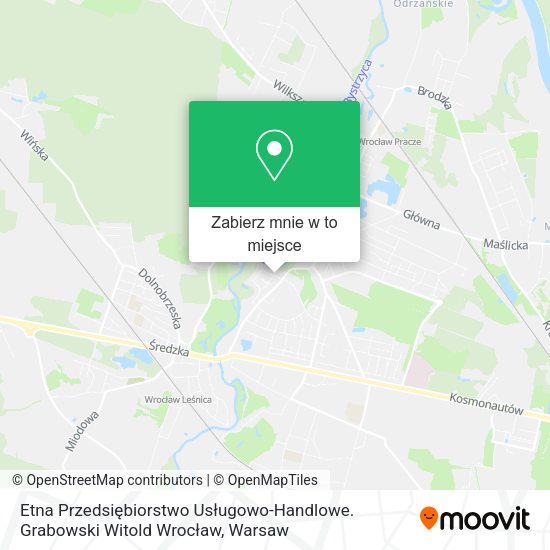 Mapa Etna Przedsiębiorstwo Usługowo-Handlowe. Grabowski Witold Wrocław