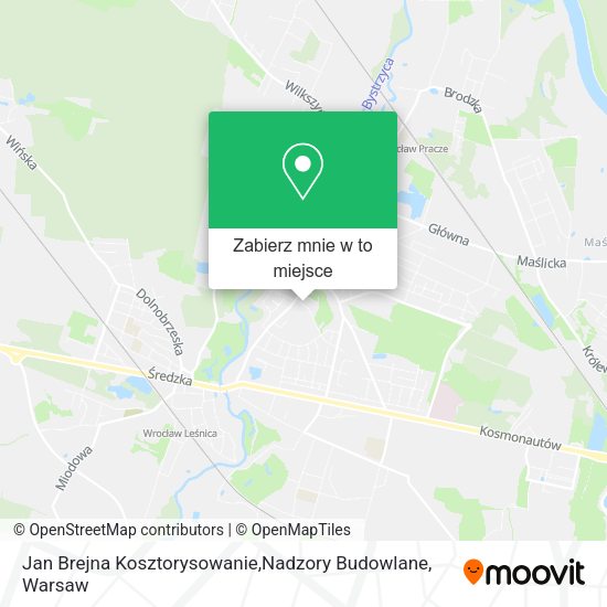 Mapa Jan Brejna Kosztorysowanie,Nadzory Budowlane