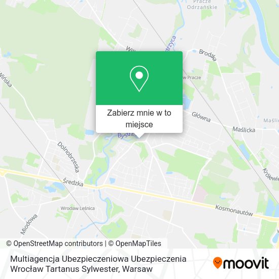 Mapa Multiagencja Ubezpieczeniowa Ubezpieczenia Wrocław Tartanus Sylwester