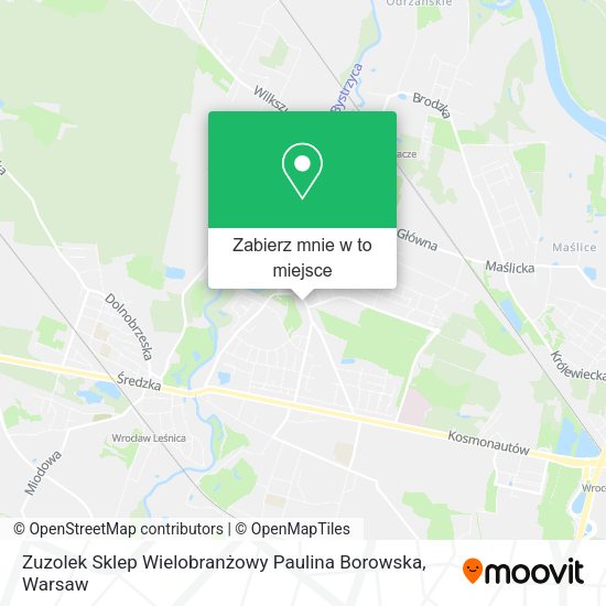 Mapa Zuzolek Sklep Wielobranżowy Paulina Borowska