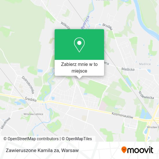 Mapa Zawieruszone Kamila za