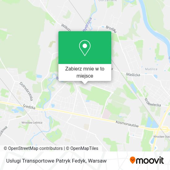 Mapa Usługi Transportowe Patryk Fedyk