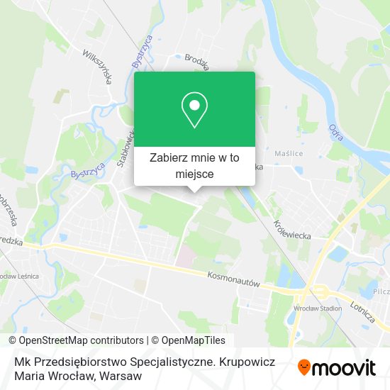 Mapa Mk Przedsiębiorstwo Specjalistyczne. Krupowicz Maria Wrocław