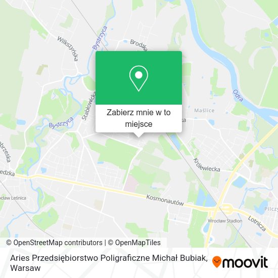 Mapa Aries Przedsiębiorstwo Poligraficzne Michał Bubiak