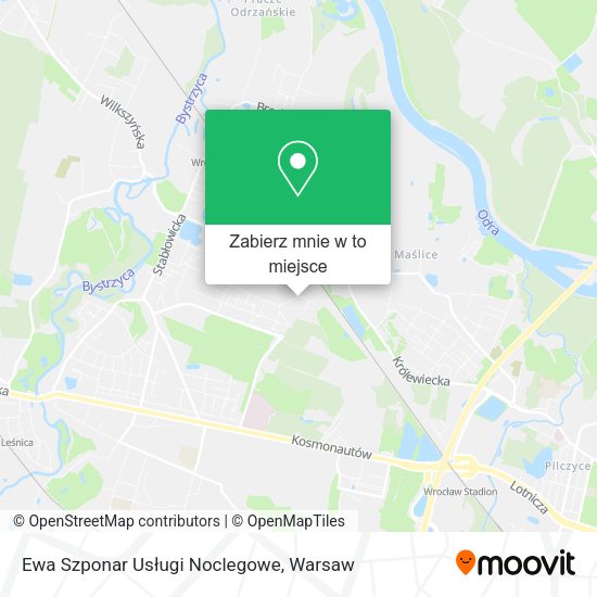 Mapa Ewa Szponar Usługi Noclegowe