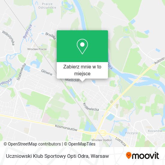 Mapa Uczniowski Klub Sportowy Opti Odra