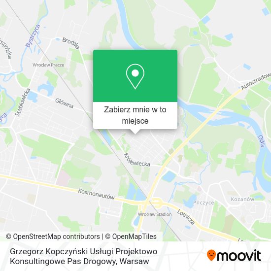 Mapa Grzegorz Kopczyński Usługi Projektowo Konsultingowe Pas Drogowy