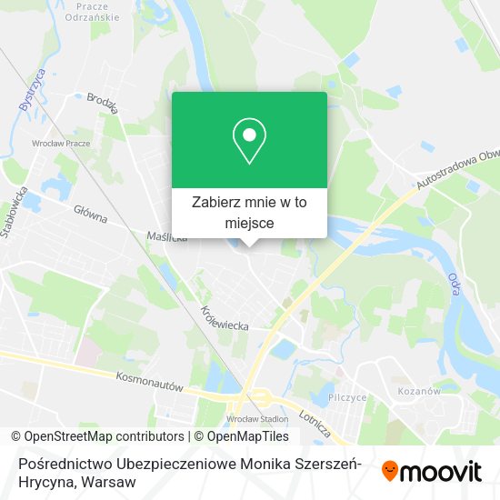 Mapa Pośrednictwo Ubezpieczeniowe Monika Szerszeń-Hrycyna