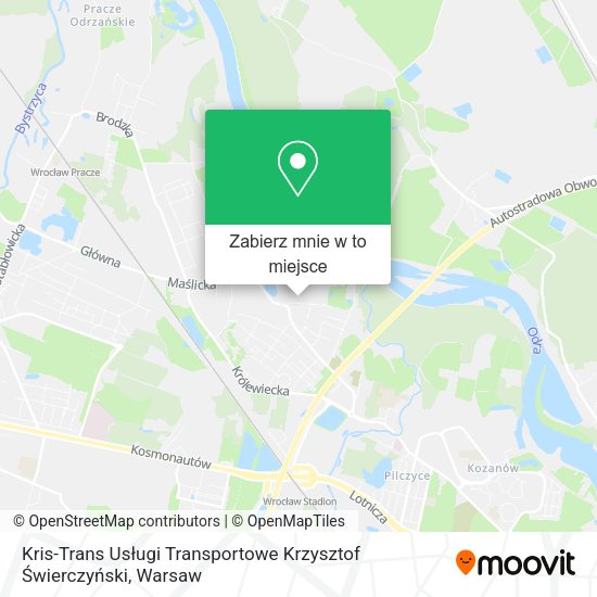 Mapa Kris-Trans Usługi Transportowe Krzysztof Świerczyński