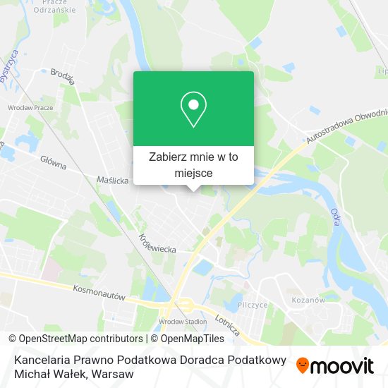 Mapa Kancelaria Prawno Podatkowa Doradca Podatkowy Michał Wałek