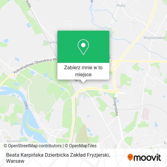 Mapa Beata Karpińska Dzierbicka Zakład Fryzjerski