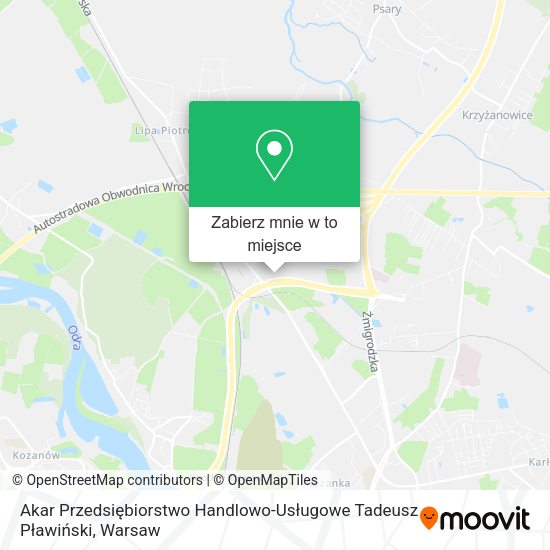 Mapa Akar Przedsiębiorstwo Handlowo-Usługowe Tadeusz Pławiński