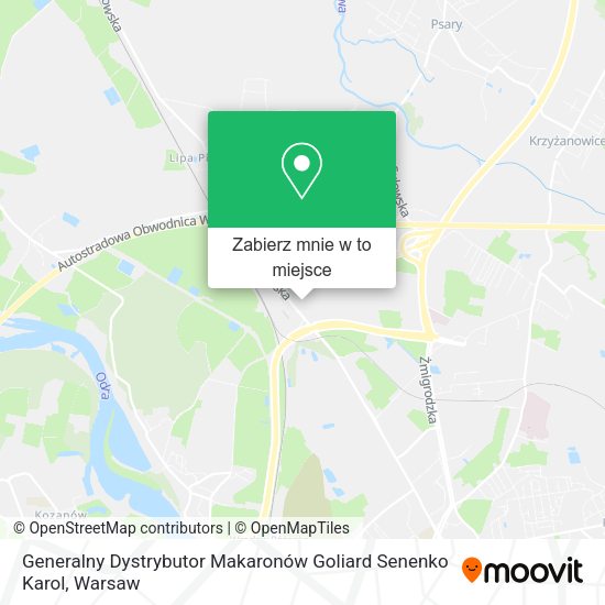 Mapa Generalny Dystrybutor Makaronów Goliard Senenko Karol