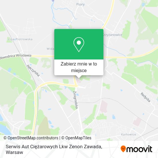 Mapa Serwis Aut Ciężarowych Lkw Zenon Zawada