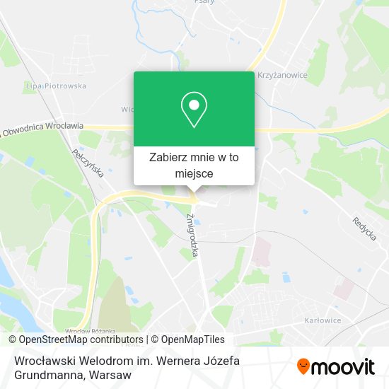 Mapa Wrocławski Welodrom im. Wernera Józefa Grundmanna