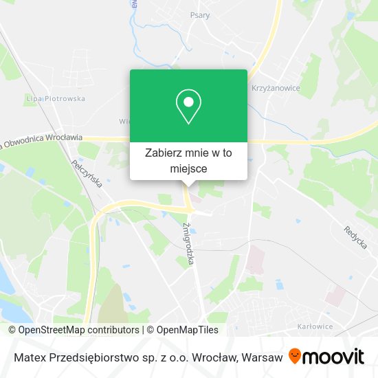 Mapa Matex Przedsiębiorstwo sp. z o.o. Wrocław