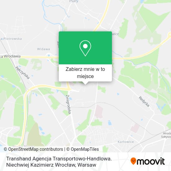 Mapa Transhand Agencja Transportowo-Handlowa. Niechwiej Kazimierz Wrocław