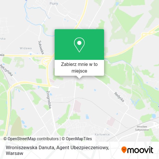 Mapa Wroniszewska Danuta, Agent Ubezpieczeniowy