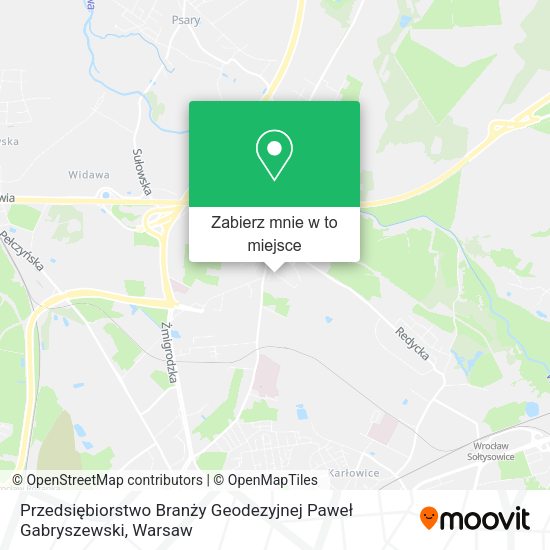 Mapa Przedsiębiorstwo Branży Geodezyjnej Paweł Gabryszewski