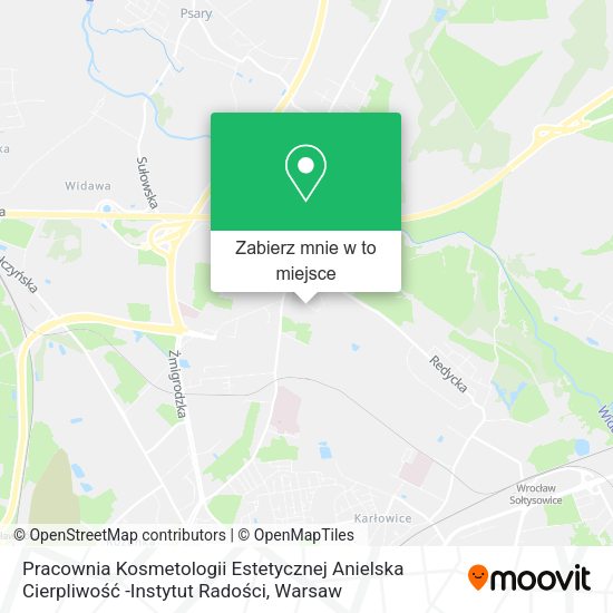 Mapa Pracownia Kosmetologii Estetycznej Anielska Cierpliwość -Instytut Radości