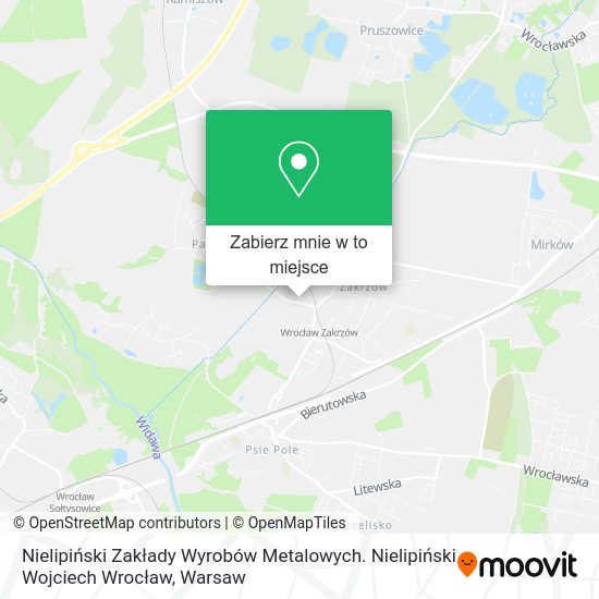 Mapa Nielipiński Zakłady Wyrobów Metalowych. Nielipiński Wojciech Wrocław