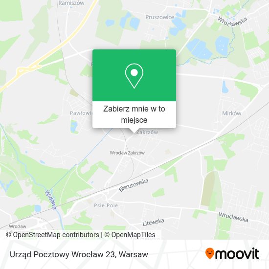 Mapa Urząd Pocztowy Wrocław 23