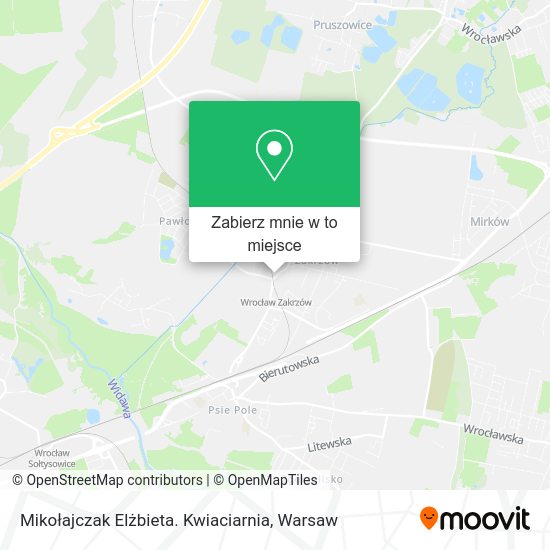 Mapa Mikołajczak Elżbieta. Kwiaciarnia