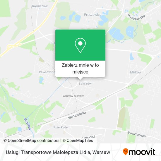 Mapa Usługi Transportowe Małolepsza Lidia