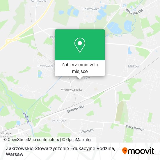 Mapa Zakrzowskie Stowarzyszenie Edukacyjne Rodzina