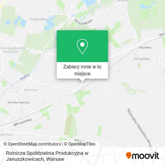 Mapa Rolnicza Spółdzielnia Produkcyjna w Januszkowicach