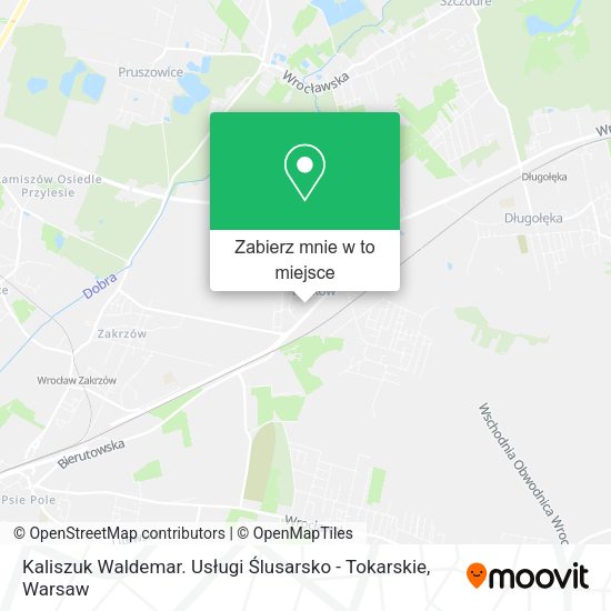 Mapa Kaliszuk Waldemar. Usługi Ślusarsko - Tokarskie