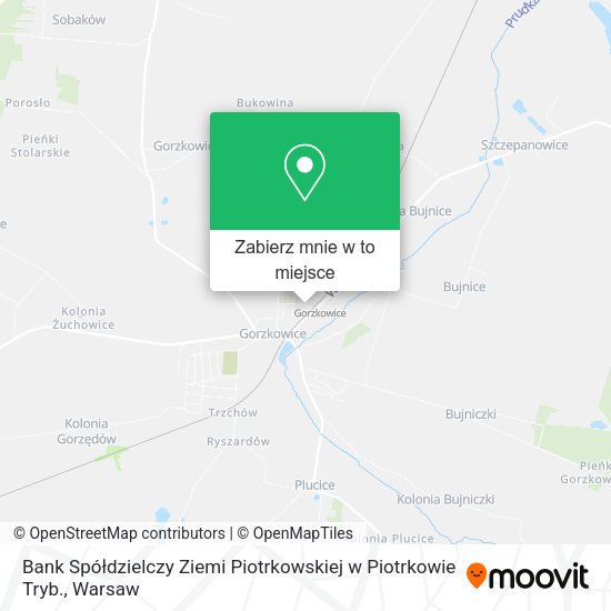 Mapa Bank Spółdzielczy Ziemi Piotrkowskiej w Piotrkowie Tryb.