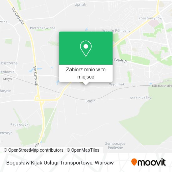 Mapa Bogusław Kijak Usługi Transportowe