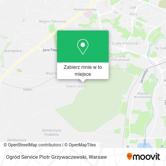 Mapa Ogród Service Piotr Grzywaczewski