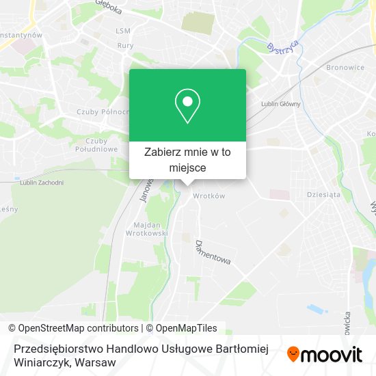 Mapa Przedsiębiorstwo Handlowo Usługowe Bartłomiej Winiarczyk