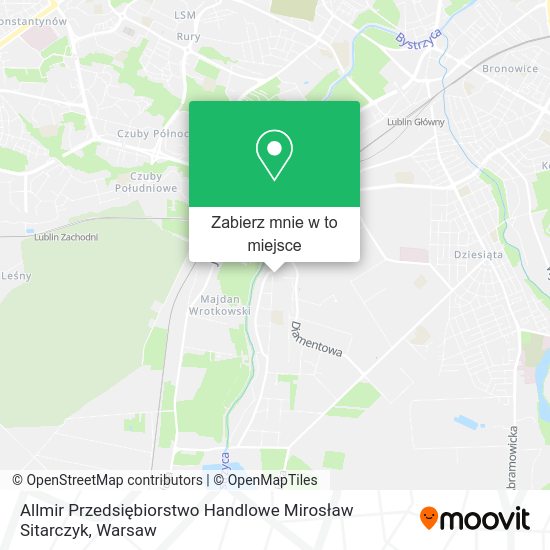 Mapa Allmir Przedsiębiorstwo Handlowe Mirosław Sitarczyk