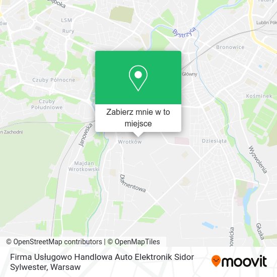 Mapa Firma Usługowo Handlowa Auto Elektronik Sidor Sylwester