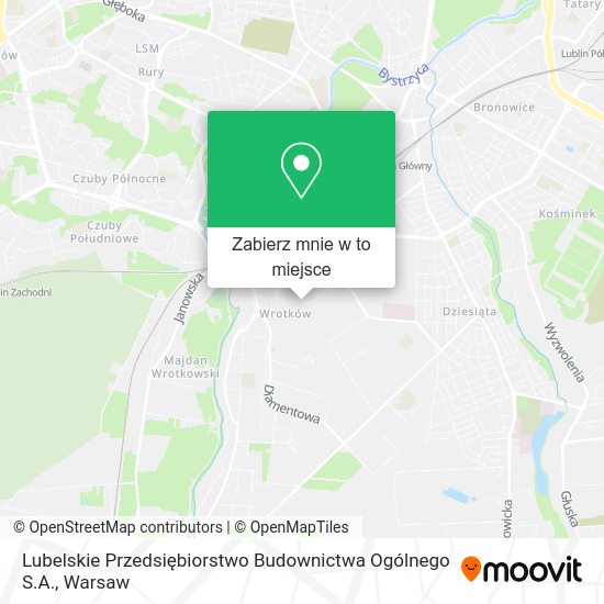 Mapa Lubelskie Przedsiębiorstwo Budownictwa Ogólnego S.A.