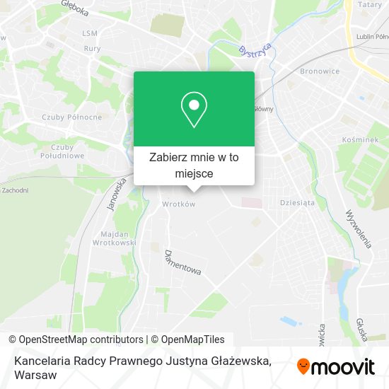 Mapa Kancelaria Radcy Prawnego Justyna Głażewska