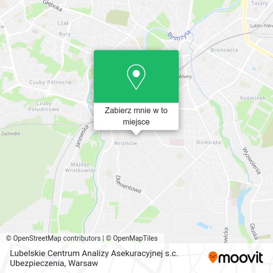 Mapa Lubelskie Centrum Analizy Asekuracyjnej s.c. Ubezpieczenia