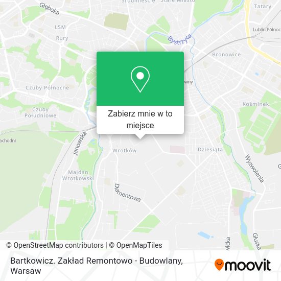 Mapa Bartkowicz. Zakład Remontowo - Budowlany