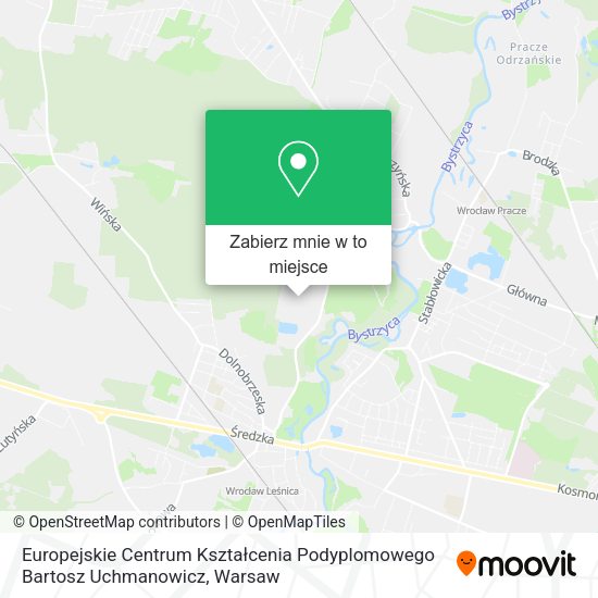 Mapa Europejskie Centrum Kształcenia Podyplomowego Bartosz Uchmanowicz