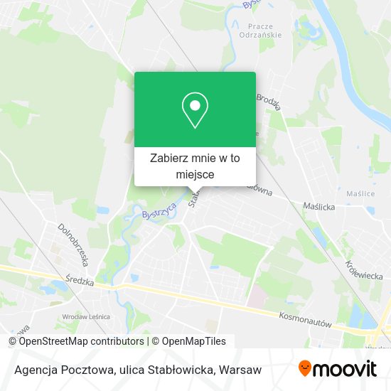 Mapa Agencja Pocztowa, ulica Stabłowicka