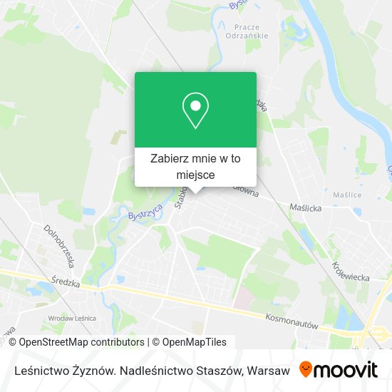 Mapa Leśnictwo Żyznów. Nadleśnictwo Staszów