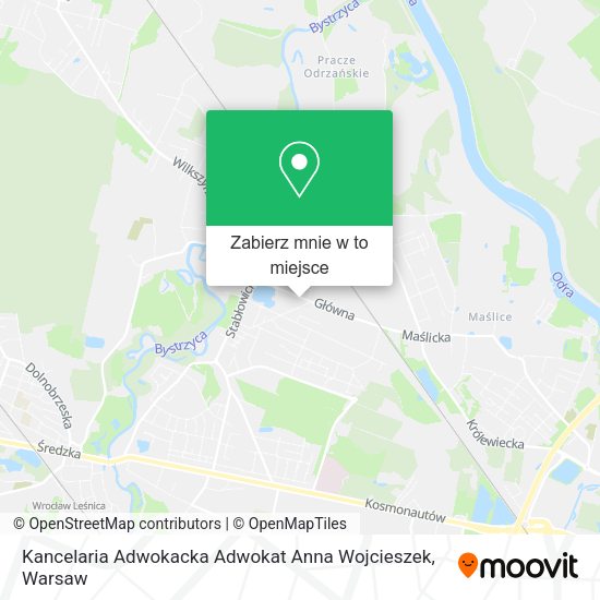 Mapa Kancelaria Adwokacka Adwokat Anna Wojcieszek