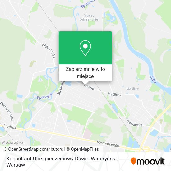 Mapa Konsultant Ubezpieczeniowy Dawid Wideryński