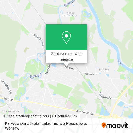 Mapa Karwowska Józefa. Lakiernictwo Pojazdowe