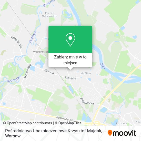 Mapa Pośrednictwo Ubezpieczeniowe Krzysztof Majdak