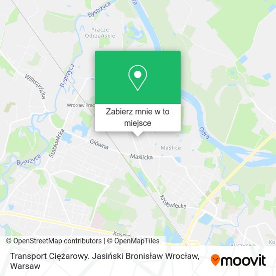 Mapa Transport Ciężarowy. Jasiński Bronisław Wrocław